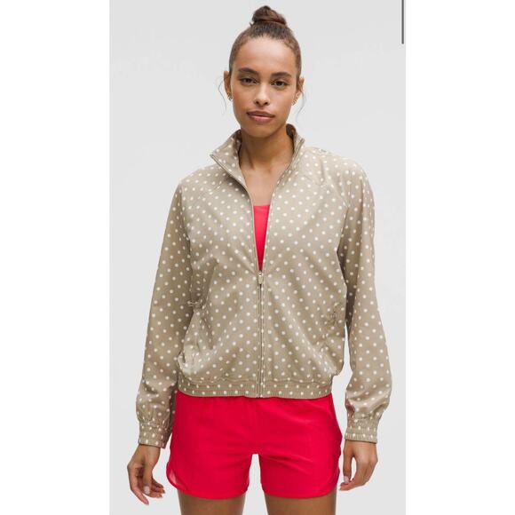 Lululemon Adapted State Track Jacket SPSO Size 0 Polka Dot W3IUDS